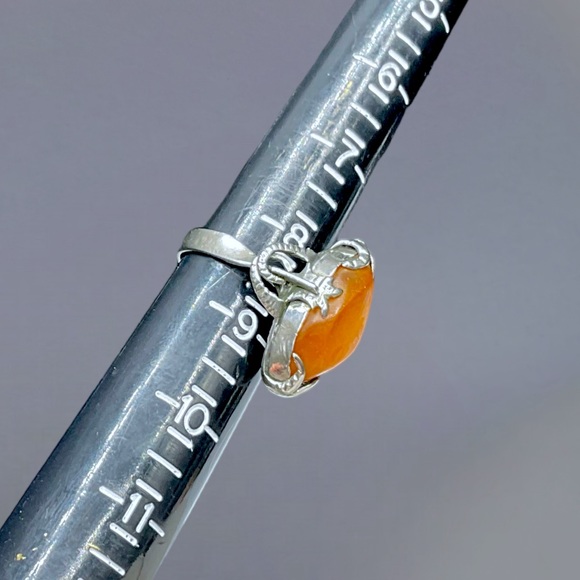 🌺Antique Silver &  Amber Ring - Picture 10 of 10